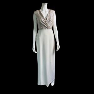 Lauren Ralph Lauren Gold Metallic Formal Evening Gown